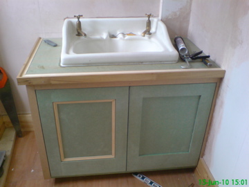 bath room unit constructed on site